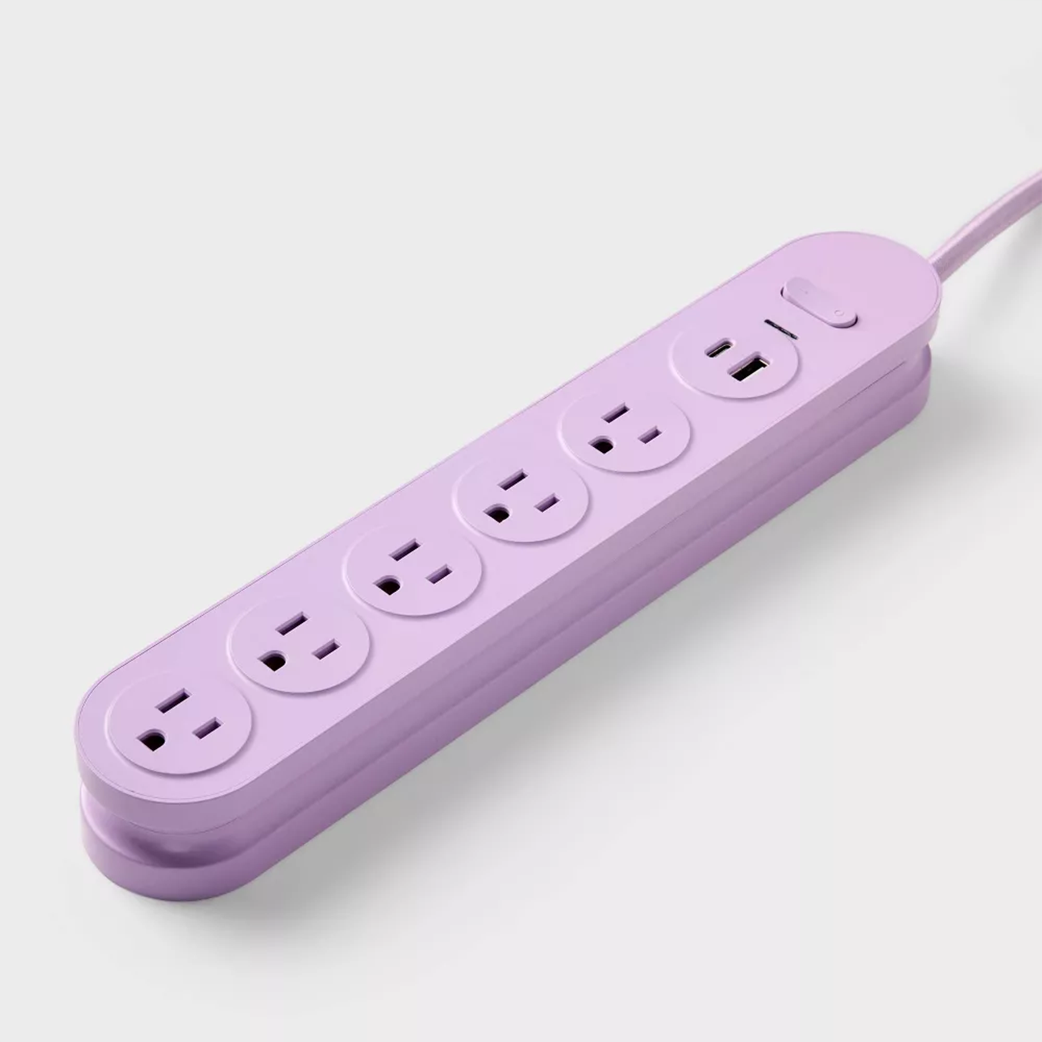 5 Outlet Surge Protector Power Strip With USB Ports And 3Ft Braided Cord